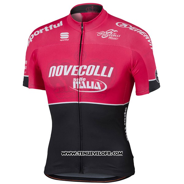 2017 Maillot Ciclismo Nove Colli Rouge et Noir Manches Courtes et Cuissard